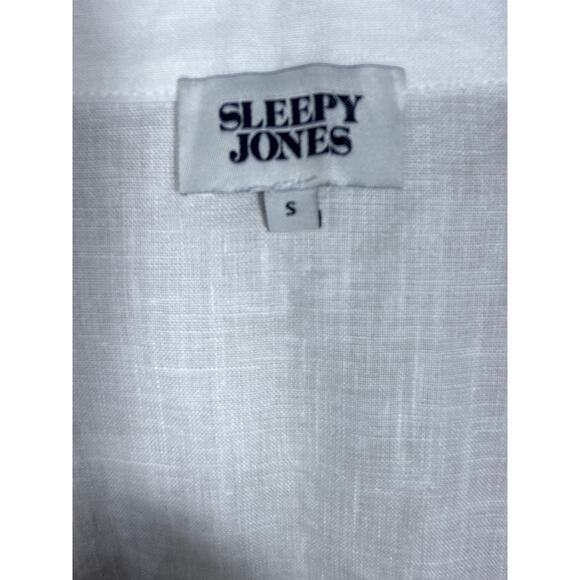 Sleepy Jones 100% Linen Bright White Tunic Dress Size Small - Picture 6 of 6